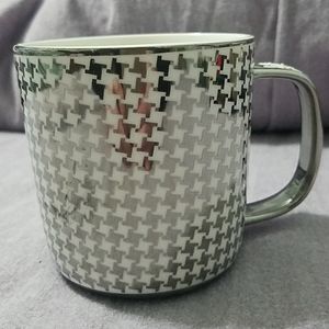 Houndstooth Silver Mug